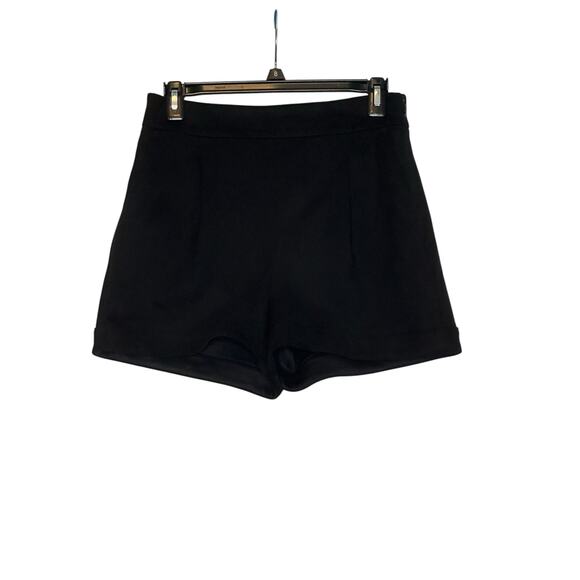 Express black velvet  pleated high shorts size 2 - Picture 8 of 16